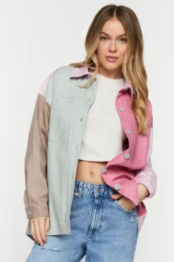 Denim Colorblock Shacket