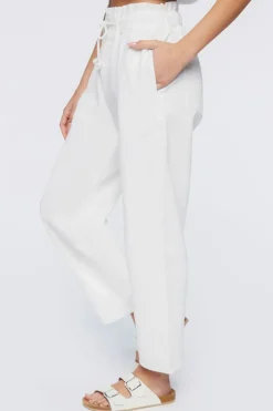 Denim Drawstring Paperbag Pants
