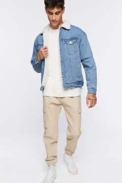 Denim Faux Shearling Jacket