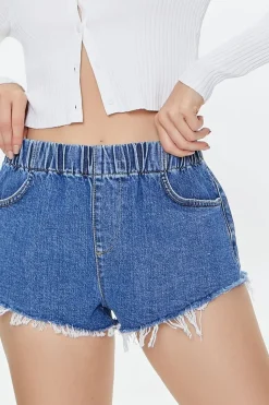 Denim Frayed Shorts