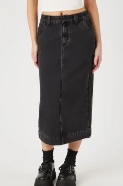 Denim Midi Skirt
