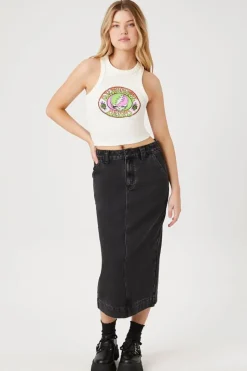 Denim Midi Skirt