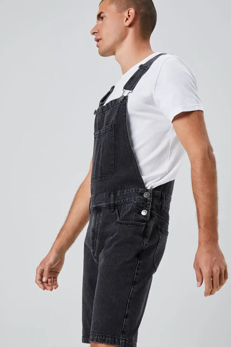 Denim Overall Shorts