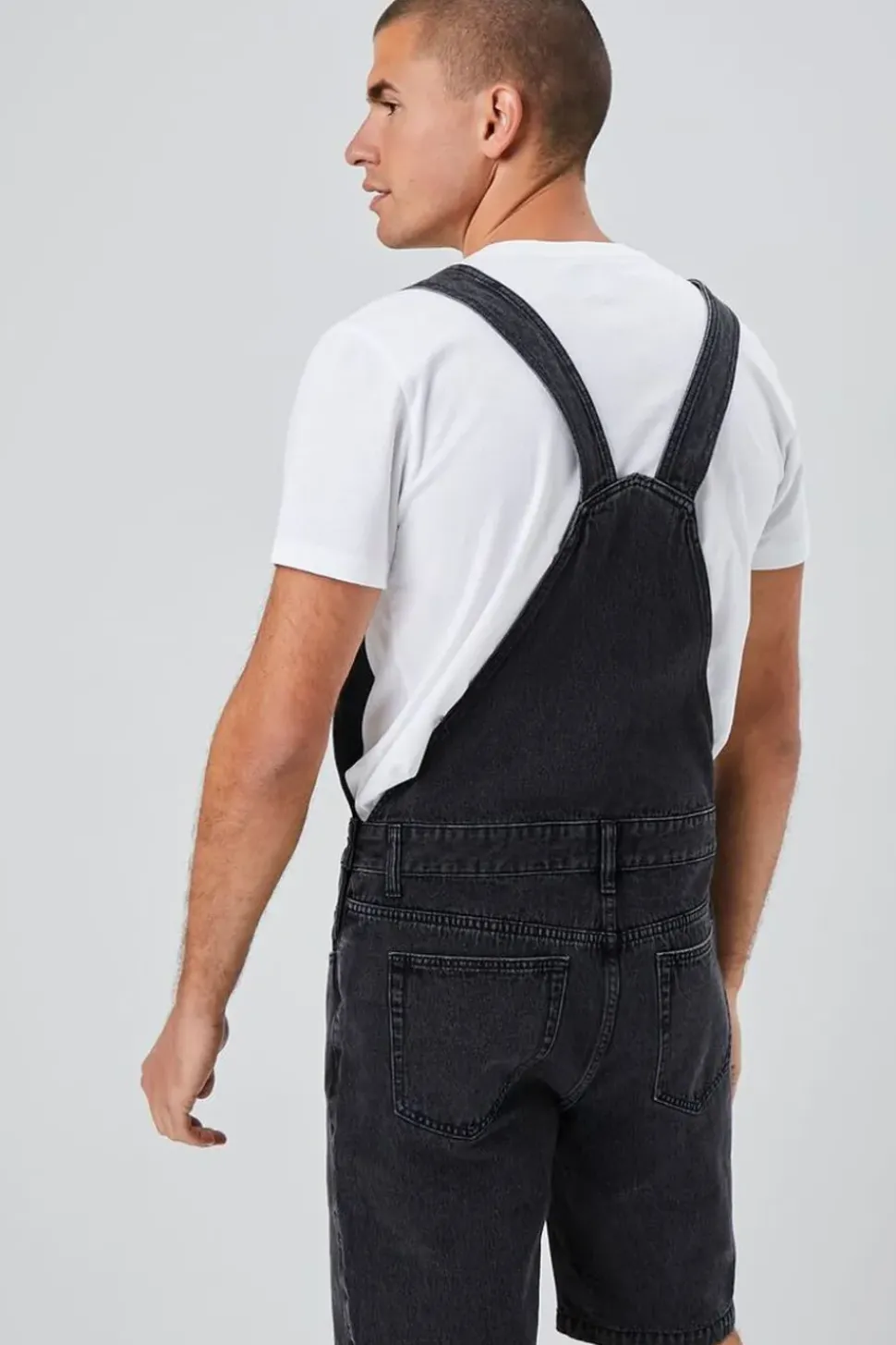 Denim Overall Shorts
