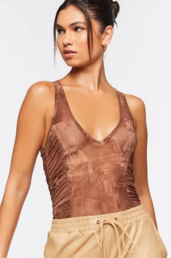 Denim Print Bodysuit