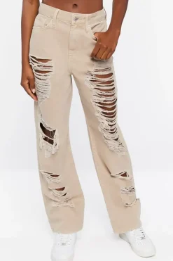 Destroyed 90S-Fit Straight Jeans
