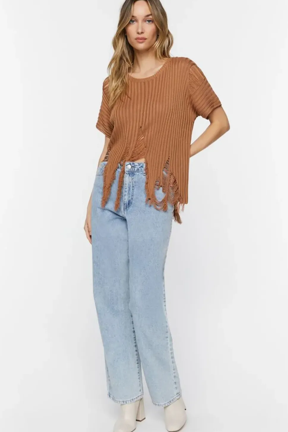 Destroyed Short-Sleeve Top
