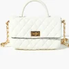 Diamond-Quilted Faux Leather Crossbody Bag