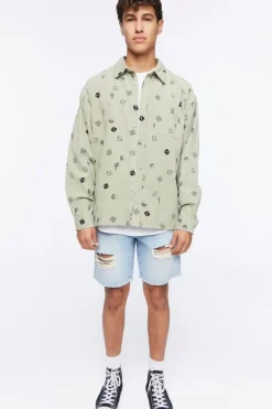 Dice Print Corduroy Shirt