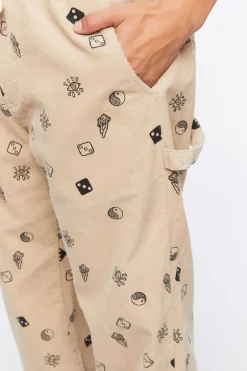 Dice Print Drawstring Pants