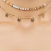 Disc Charm Beaded Necklace Set