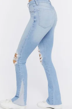 Distressed Bootcut Jeans