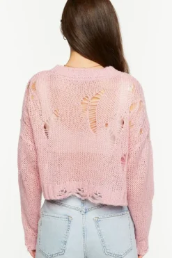 Distressed Crew Sweater