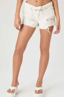 Distressed Denim Shorts