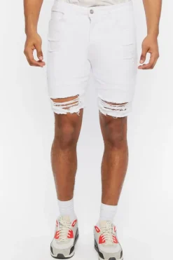 Distressed Denim Shorts