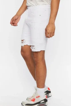 Distressed Denim Shorts