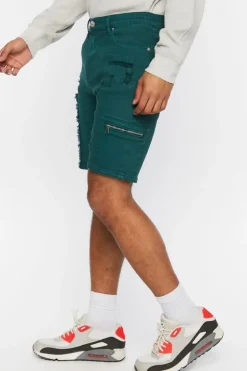 Distressed Denim Shorts