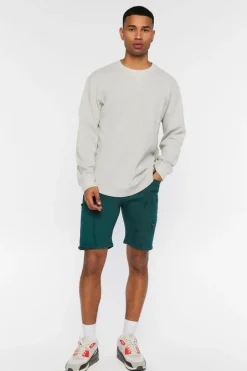 Distressed Denim Shorts
