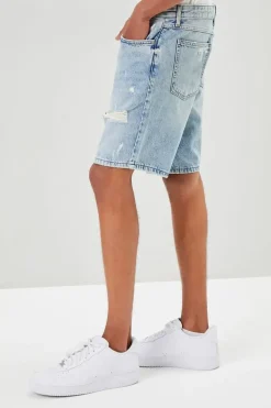 Distressed Denim Shorts