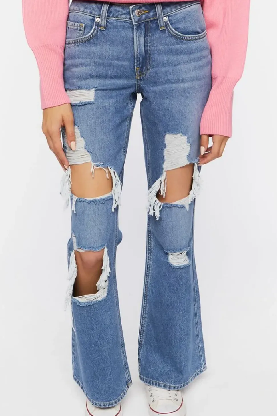 Distressed Flare Jeans