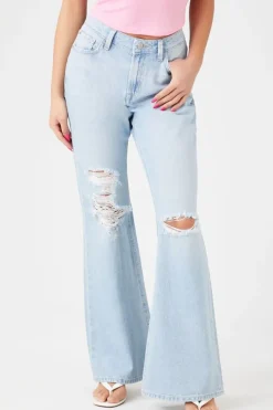 Distressed Flare Jeans