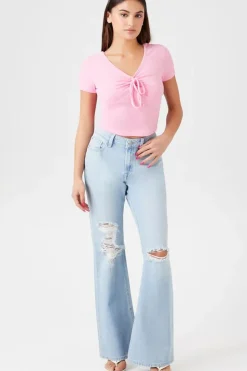 Distressed Flare Jeans