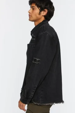 Distressed Long-Sleeve Shirt