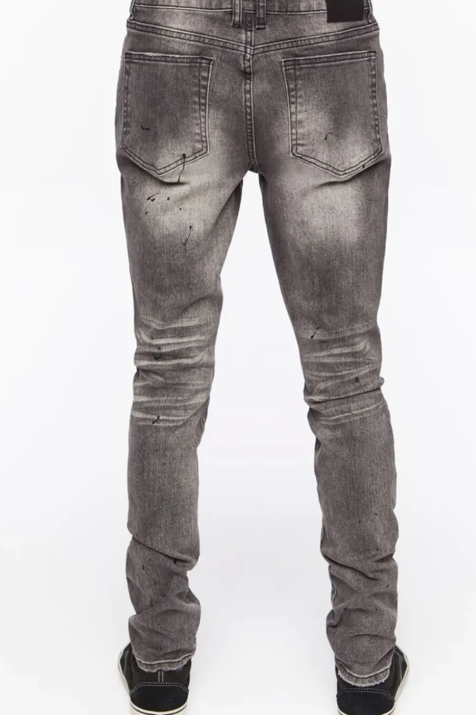 Distressed Paint Splatter Skinny Jeans