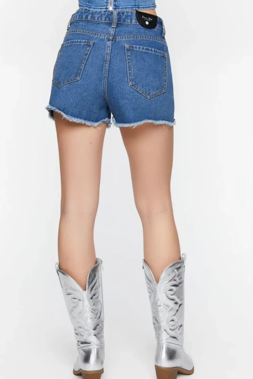 Distressed Rhinestone Denim Shorts