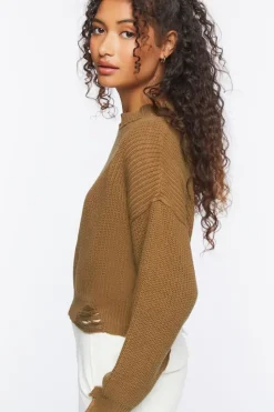 Distressed Sharkbite Sweater