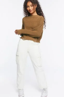 Distressed Sharkbite Sweater