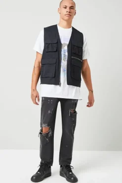 Distressed Slim-Fit Jeans