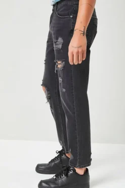 Distressed Slim-Fit Jeans