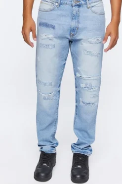 Distressed Slim-Fit Jeans