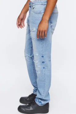 Distressed Slim-Fit Jeans