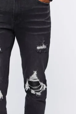 Distressed Slim-Fit Jeans