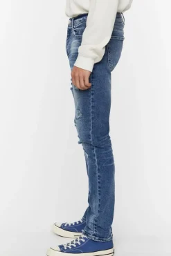 Distressed Slim-Fit Jeans