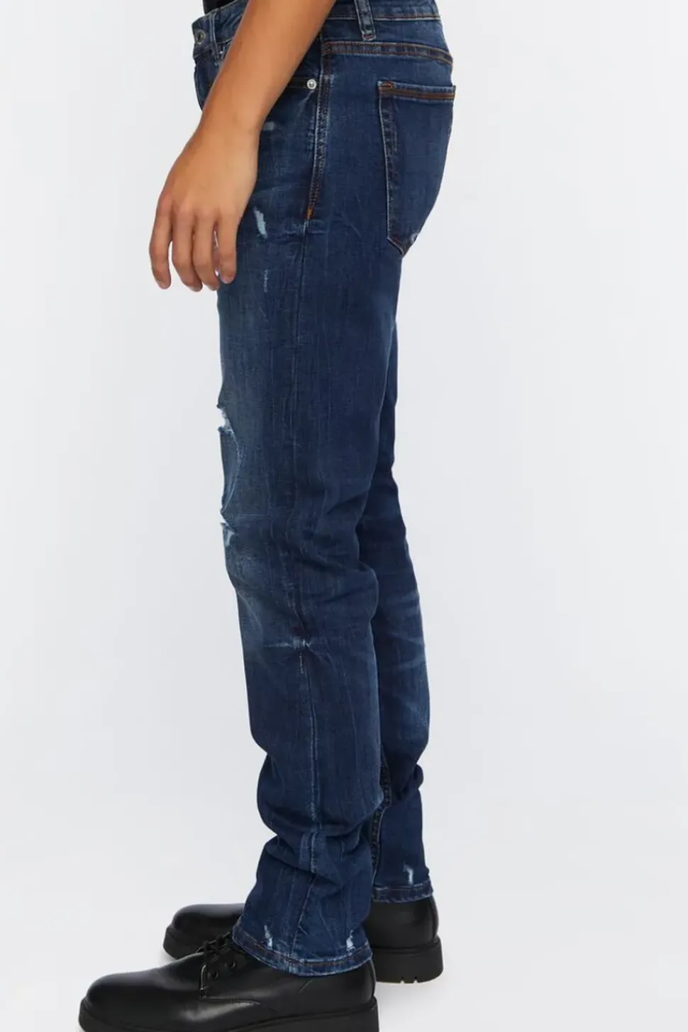 Distressed Slim-Fit Jeans
