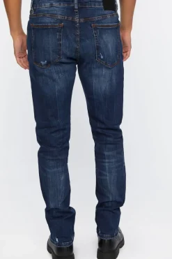 Distressed Slim-Fit Jeans