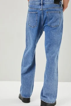 Distressed Wide-Leg Jeans