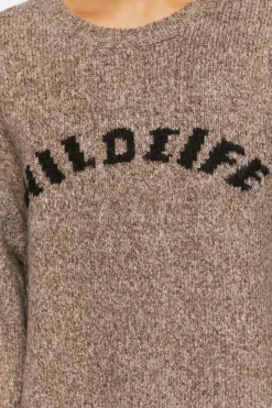Distressed Wildlife Graphic Sweater