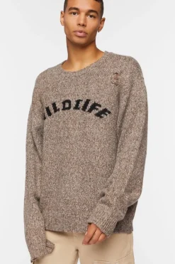Distressed Wildlife Graphic Sweater