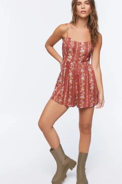 Ditsy Floral Print Cami Romper