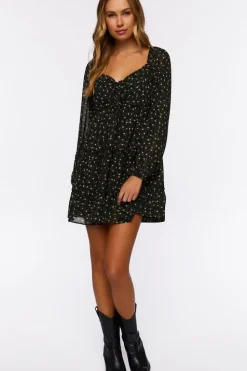 Ditsy Floral Print Mini Dress
