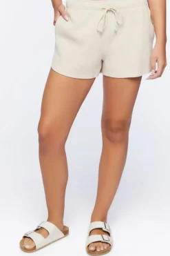Dolphin-Hem Drawstring Shorts