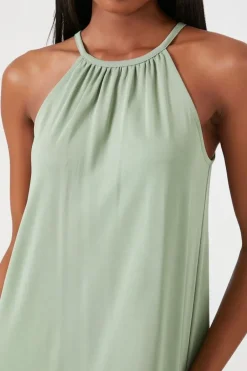 Dolphin-Hem Maxi Dress