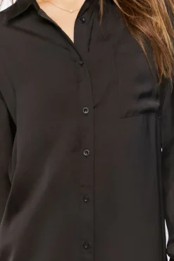Dolphin-Hem Shirt Mini Dress