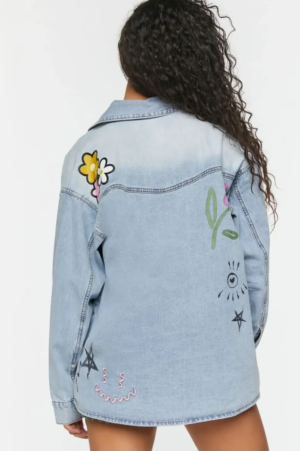 Doodle Graphic Embroideredshacket
