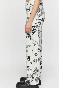 Doodle Graphic 90S-Fit High-Rise Jeans