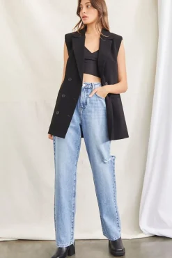 Double-Breasted Blazer Vest